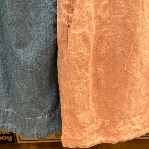 J.Crew Button-back pink linen shift dress & cotton denim dress - Picture 4 of 9